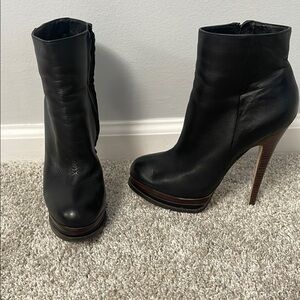 Aldo Black Heeled Boots with Stiletto and Platform Sole